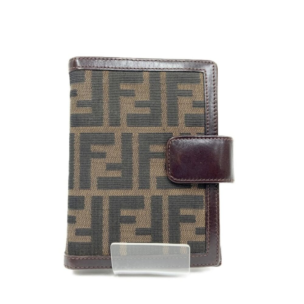 Fendi Zucca 6 Holes Notebook Cover Brown